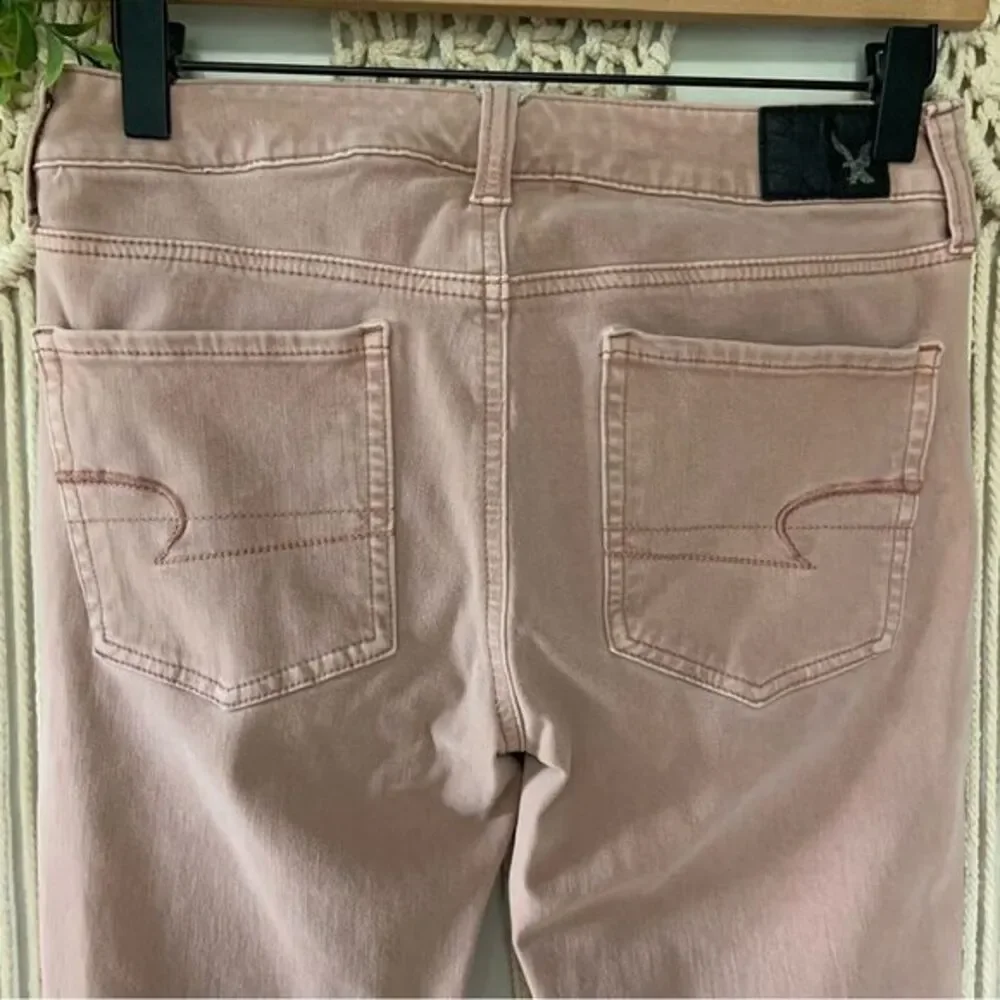 AMERICAN EAGLE Women’s Hi Rise Jegging 360 Super Stretch Light Mauve Pink Size 4 - Picture 9 of 15
